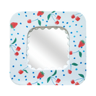 White Cherries Upholstered Mirror