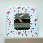 White Cherries Upholstered Mirror