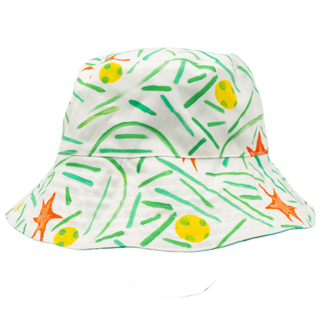 White Dink, Lob, Smash/Milk Glass Pickle Paddles Adult Bucket Hat