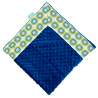 White Doodlebug with Royal Minky Baby Blankie