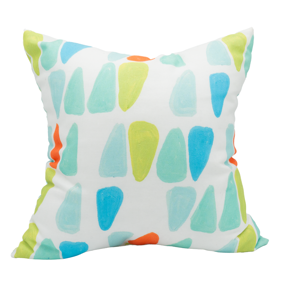 White Get Movin’ Outdoor Square Pillow