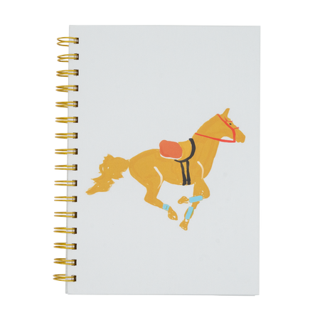White Giddy Up Spiral Journal