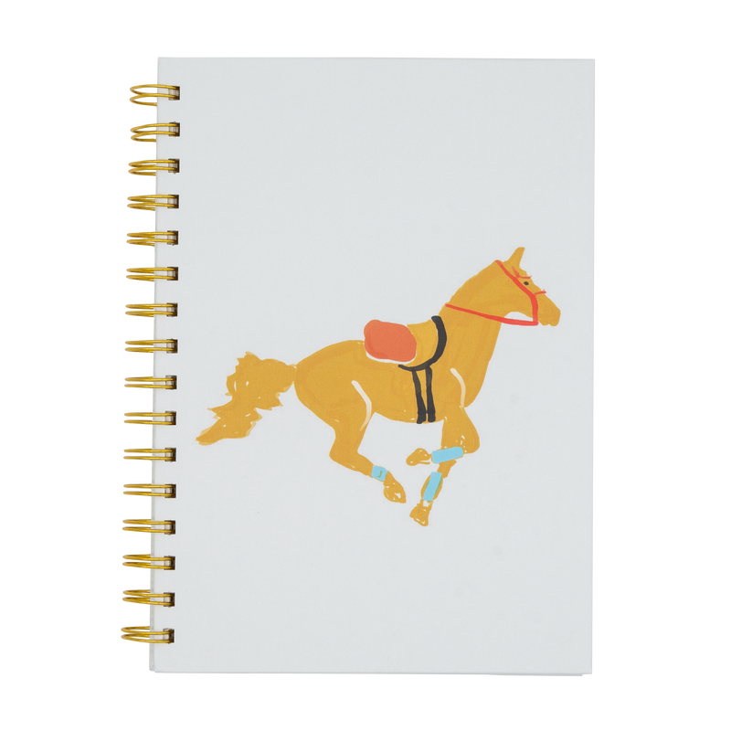 White Giddy Up Spiral Journal