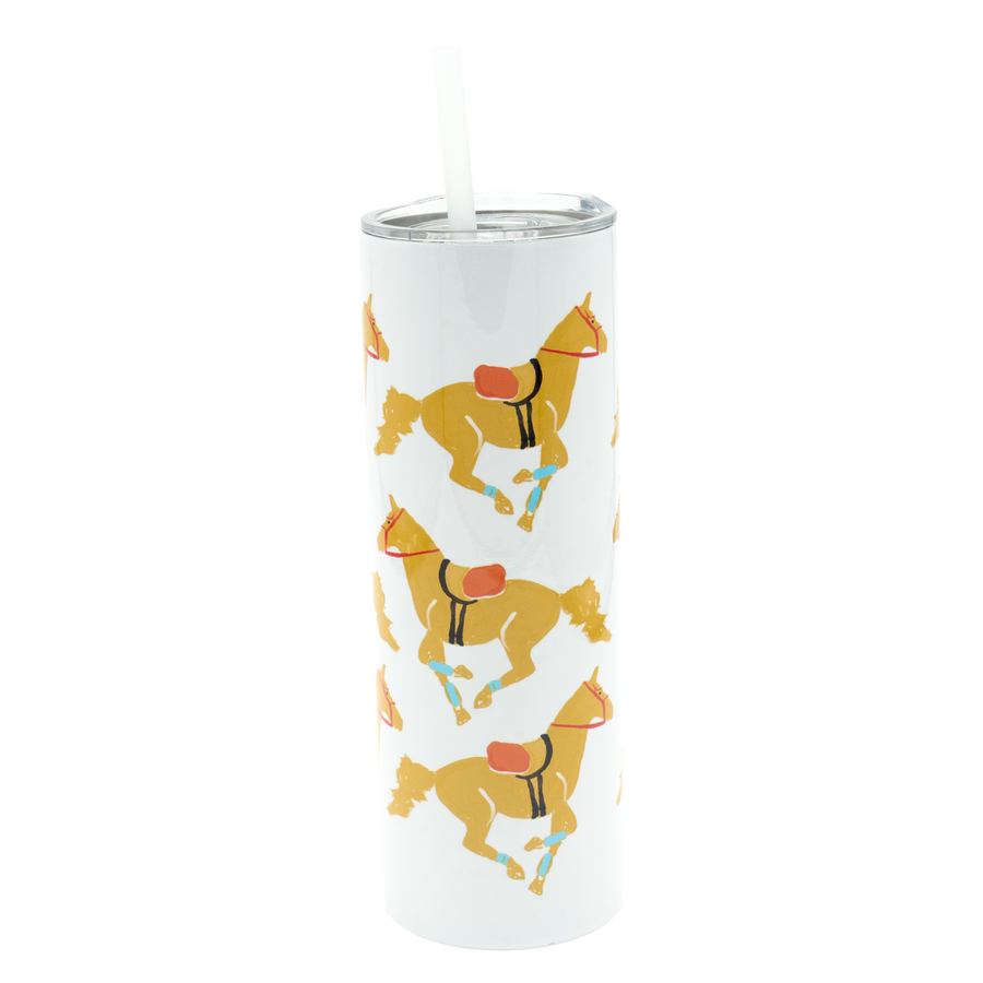 White Giddy Up Tumbler