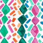 White Harlequin Fabric