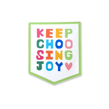 Keep Choosing Joy White Mini Decal