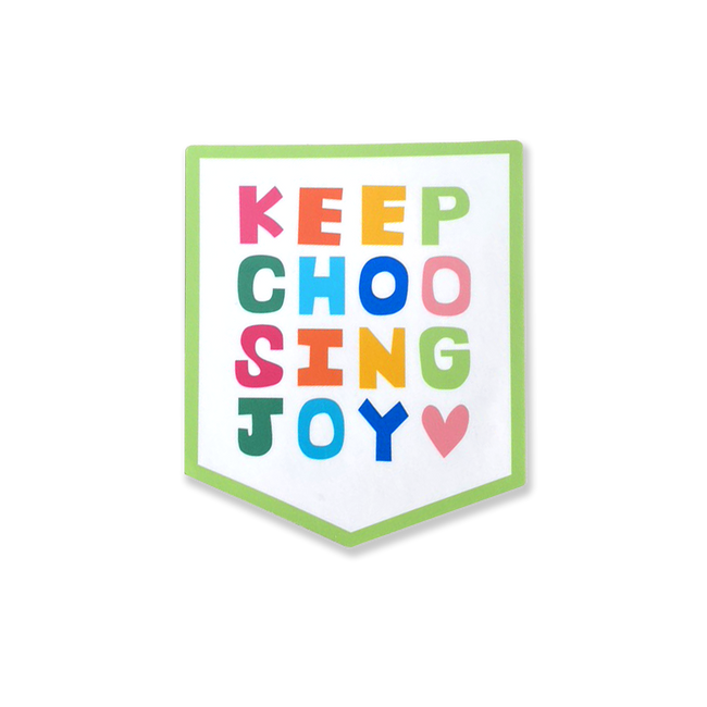 Keep Choosing Joy White Mini Decal