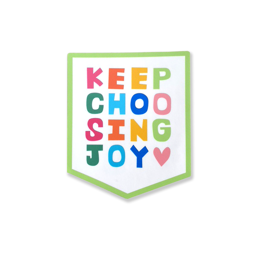 Keep Choosing Joy White Mini Decal