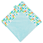 White Keep Movin’ with Salt Water Minky Baby Blankie