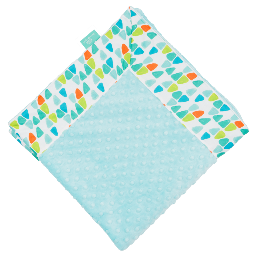 White Keep Movin’ with Salt Water Minky Baby Blankie