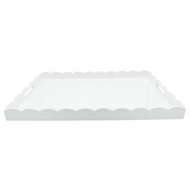 White Lacquered Island Tray, Large