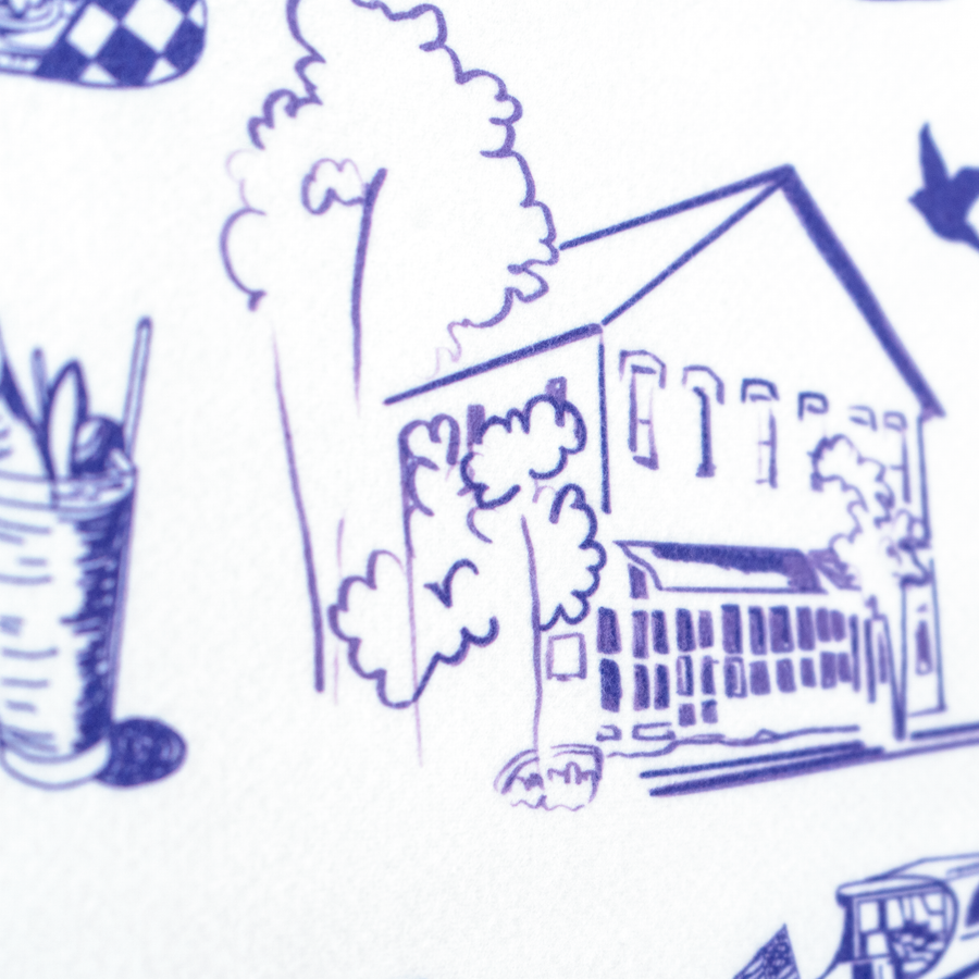 White Leland Toile Sherpa