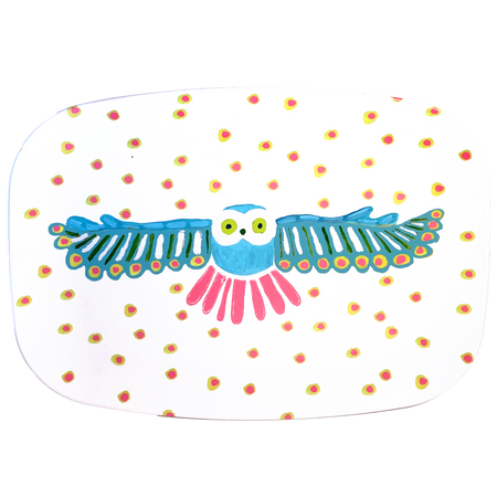 White Night Owl Melamine Platter