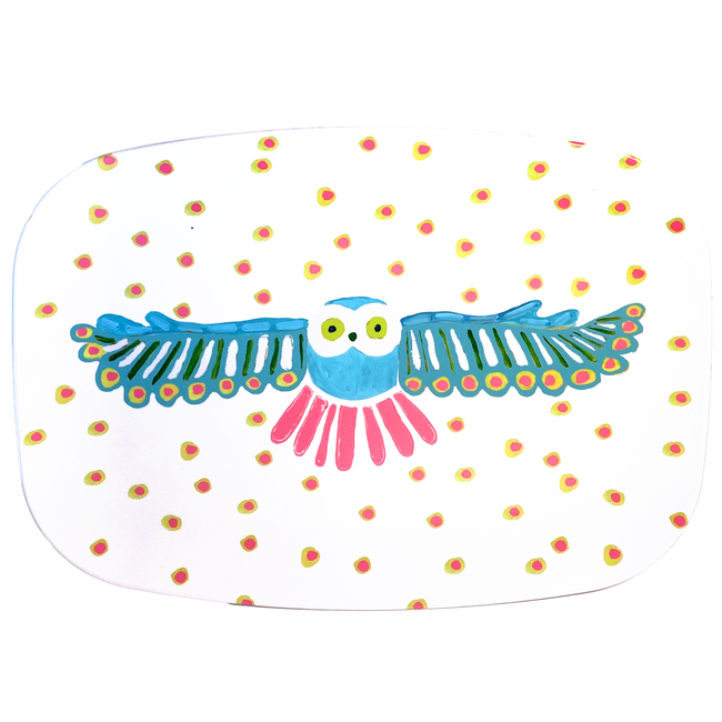 White Night Owl Melamine Platter