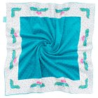 White Night Owl with Teal Minky Baby Blankie