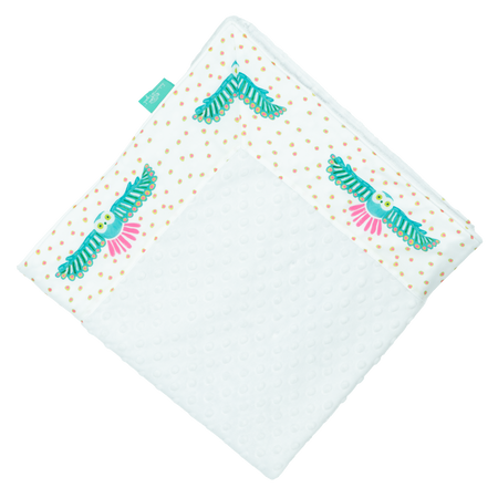 White Night Owl with White Minky Baby Blankie