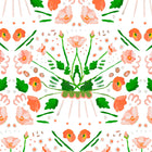White Rococco Fabric