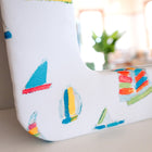 White Summer Sail Upholstered Mirror