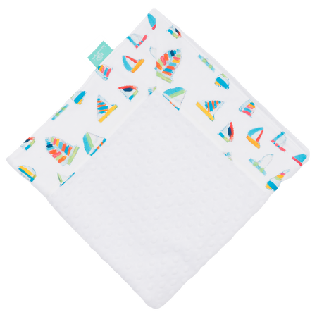 White Summer Sail with White Minky Baby Blankie