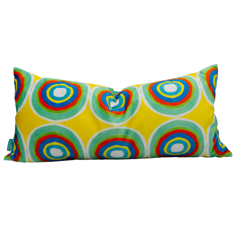 Canary Doodlebug Velvet Long Lumbar Pillow