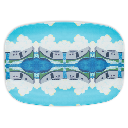 Clouds and Tugs Platter
