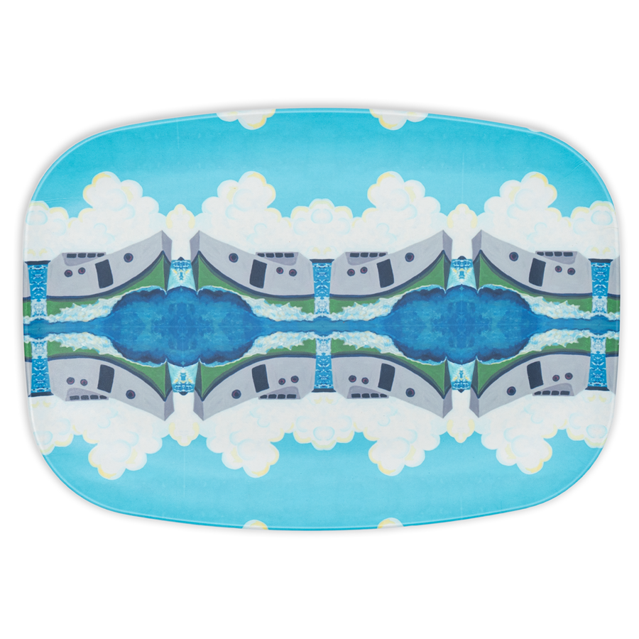 Clouds and Tugs Platter