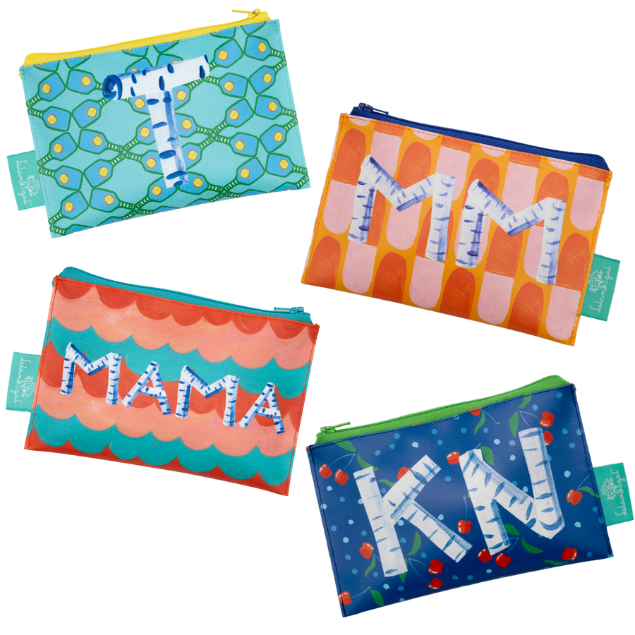 Sapphire Cherries Monogram Dew Drop Envelope Bag