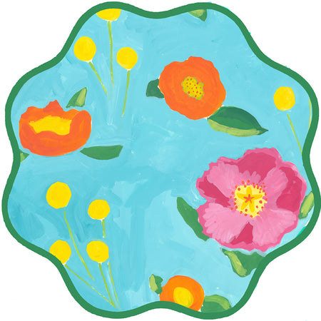 Robin’s Egg Katherine’s Blooms Dew Drop Place Mat