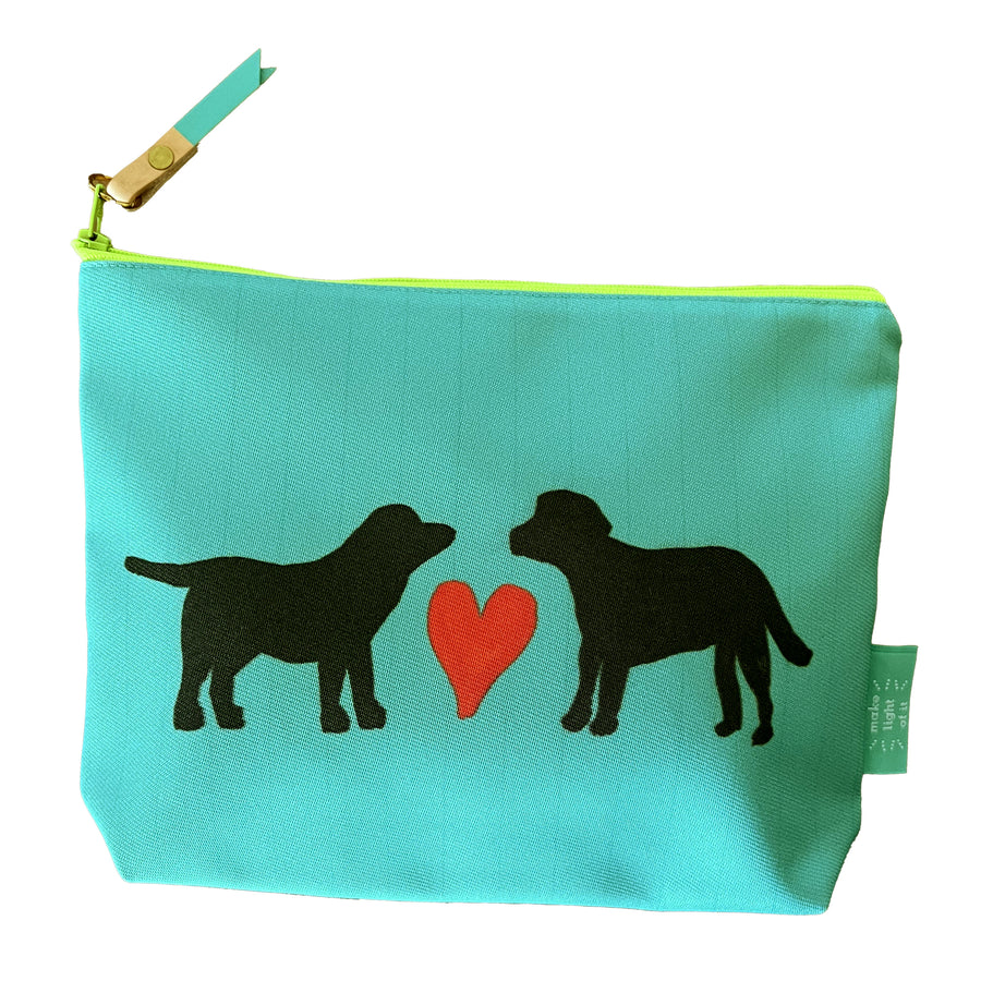 Milk Glass Puppy Love Ditty Bag