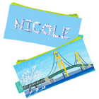 Sky Mackinac Bridge Personalized Dew Drop Longshot Bag