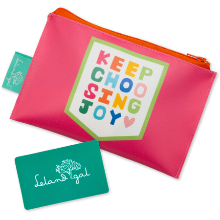 Sunset Keep Choosing Joy Dew Drop Envelope Bag With $25.00 Gift Card