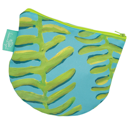 Turquoise Floating Fronds Port Pouch