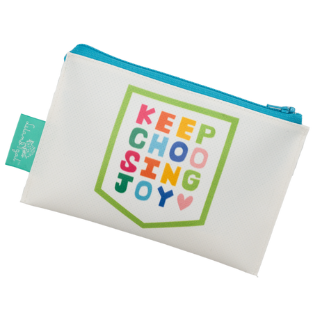 White Keep Choosing Joy Dew Drop Envelope Bag