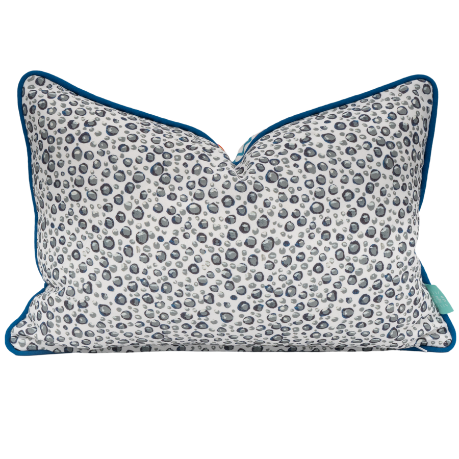 White Perch/White Bubbles Lumbar Pillow