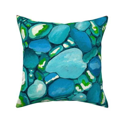 Leland Blue Outdoor Square Pillow