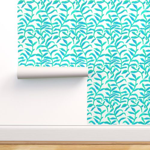 White Corn Silk Sway Wallpaper