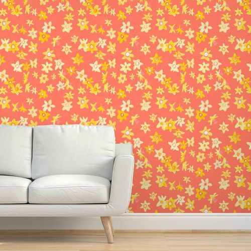 Poppy Daffodil Disco Wallpaper