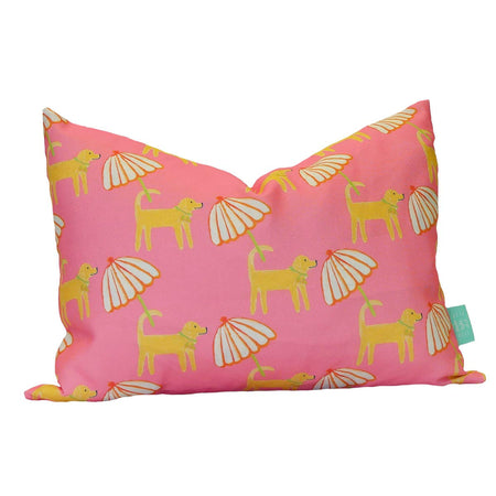 Sunset Pink Dog Day Afternoon Lumbar Down Pillow