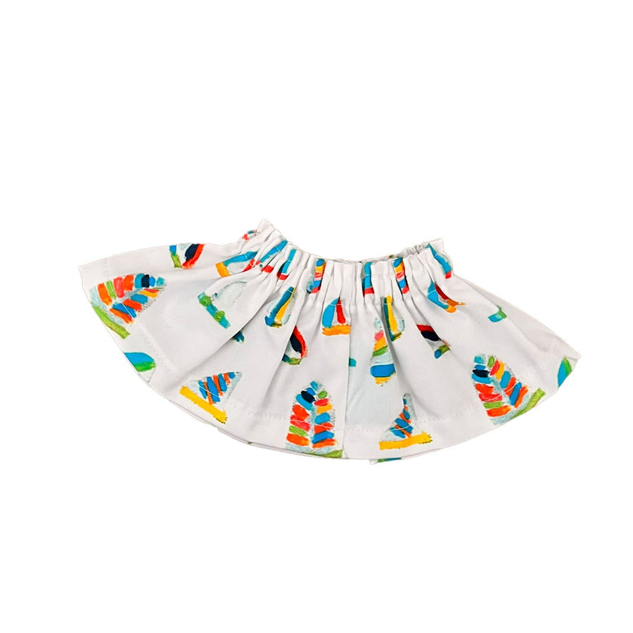White Summer Sail Collectible Doll Skirt