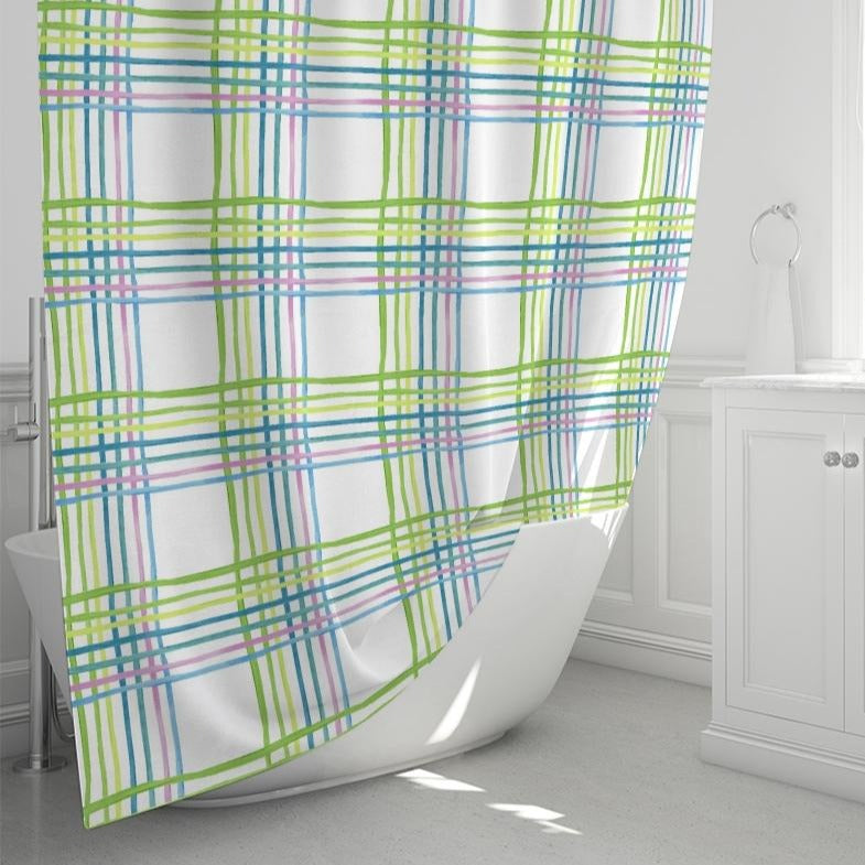White Light Shine Shower Curtain