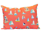Grapefruit Summer Sail Outdoor Lumbar Pillow