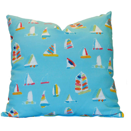 Waterfall Summer Sail Outdoor Square Pillow