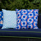 Navy Lifesaver Outdoor Square Pillow