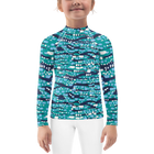 Turquoise Glittering Diamonds Kids Sun Shirt