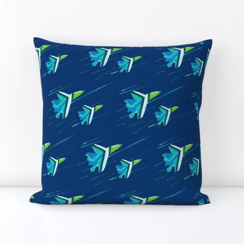 Navy Blue Angels Indoor Square Pillow
