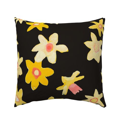 Mink Daffodil Disco Outdoor Square Pillow