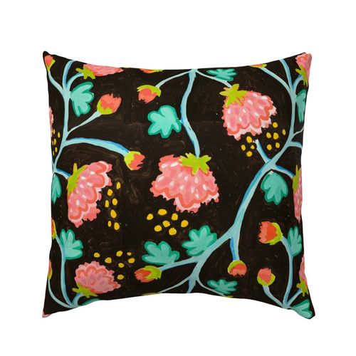 Mink Peony Waltz Indoor Square Pillow