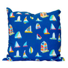 Navy Summer Sail Outdoor Square Pillow