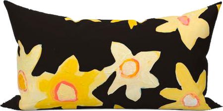 Mink Daffodil Disco Outdoor Lumbar Pillow
