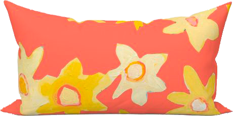 Poppyt Daffodil Disco Indoor Lumbar Pillow